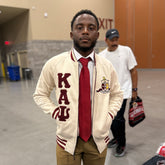 Kappa Cream Varsity Fleece Jacket