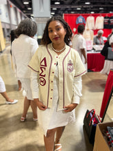 Delta Cream Button Up Baseball Jersey