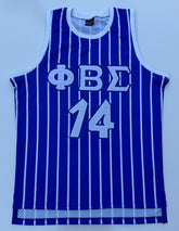 Sigma Blue Pinstripe Basketball Jersey