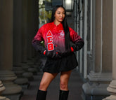 Delta Ombré Red Bomber Jacket