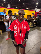 Delta Red Button Up Baseball Jersey