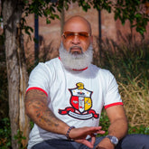 Kappa White Chenille Crest Ringer Premium Shirt