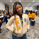 SGRho Neutral Fleece Varsity Jacket