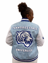 Tennessee State University Blue Denim Bomber Jacket