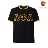 Chenille Alpha Black Ringer Shirt