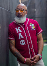 Kappa Crimson Button Up Baseball Jersey