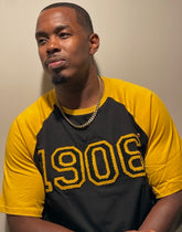 1906 Black Premium Chenille Raglan Shirt