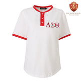 Delta White Premium Henley Shirt