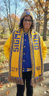 SGRho Gold Scarf & Hat Set