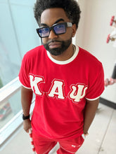 Kappa Red Chenille Letter Ringer Premium Shirt