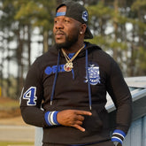 Sigma Black Qtr Button-Up Hoodie