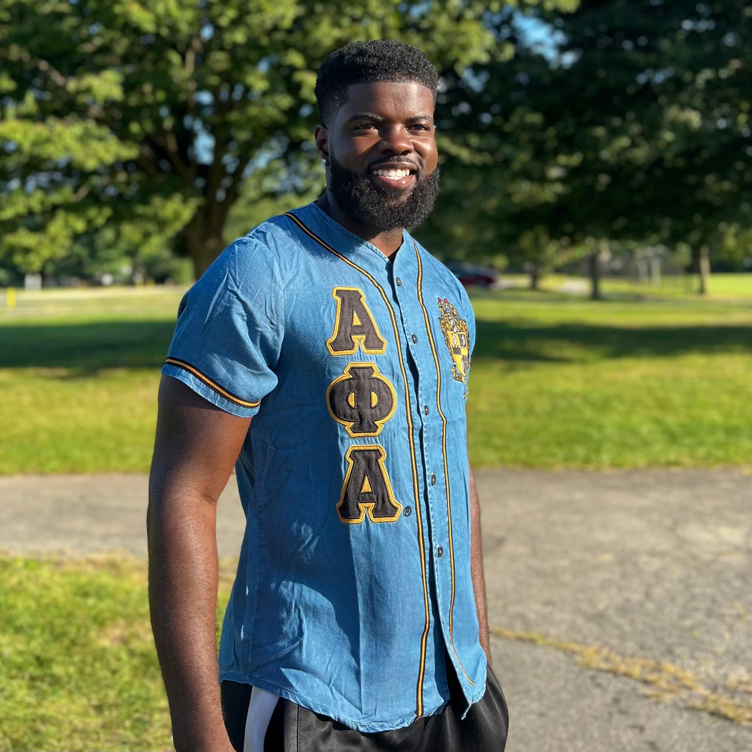 Alpha Denim Baseball Jersey The King McNeal Collection