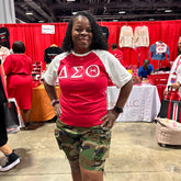 Delta Red Chenille Premium Raglan Shirt