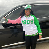 1908 White Opp Sleeve Chenille Crewneck (Unisex Size)