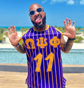 Omega Pinstripe Basketball Jersey