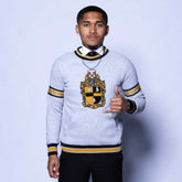 Alpha Grey Crest Chenille Crewneck