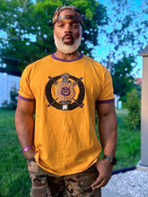 Omega Premium Gold Chenille Crest Ringer Shirt