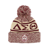 Delta Cream Beanie Crest Hat