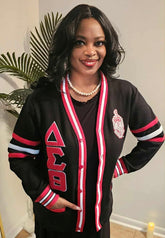 Delta Black Fleece Cardigan Unisex Fit