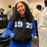 Zeta Black 1920 Varsity Fleece Jacket