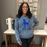 SGRho Chenille Poodle Denim Pocket Crewneck