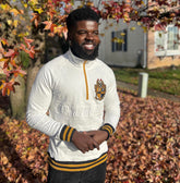 Alpha White Quarter Zip Sweatshirt