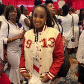 Delta cream 1913 Denim Bomber Jacket (Unisex)