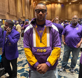 Omega Purple Windbreaker Tech Pullover