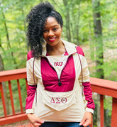 Delta Cream Half Zip Windbreaker Jacket