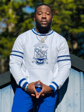 Phi Beta Sigma White Crest Chenille Crewneck