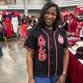 Delta Black Button Up Baseball Jersey
