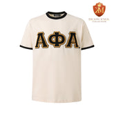 Chenille Neutral and Black Alpha Ringer Premium Shirt