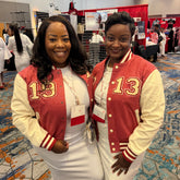 Delta Crimson 1913 Denim Bomber Jacket (Unisex)