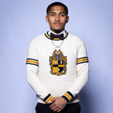Alpha Neutral Crest Chenille Crewneck