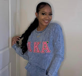 AKA Denim Chenille Crewneck (Unisex Size)