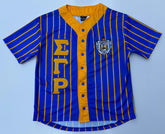 SGRho Blue Button Up Baseball Jersey