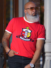 Kappa Red Chenille Crest Ringer Premium Shirt