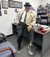 Black and Old Gold Alpha Knit Tie