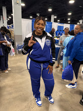 Zeta Blue Full Zip Windbreaker Tech Jacket (Unisex)