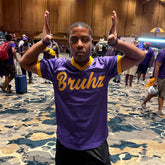 Omega Purple Bruhz Pullover Baseball Jersey