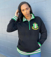 AKA Black Quarter Zip Sweatshirt Unisex