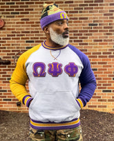 Omega Grey Purple Chenille Crewneck