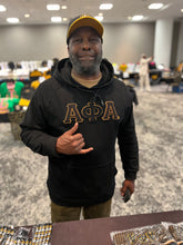 Alpha Black Letter Chenille Hoodie