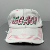 Legacy White Denim Distressed Hat