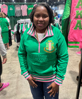 AKA Green Quarter Zip Sweatshirt Unisex