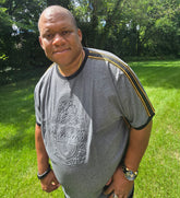 Alpha Gray Tapered Embossed Premium Crest Shirt