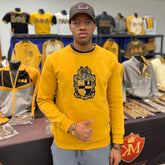 Alpha Gold Crest Chenille Crewneck