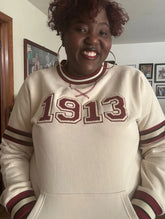 Delta Cream 1913 Chenille Crewneck