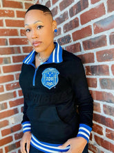 Zeta Black Quarter Zip Sweatshirt Unisex