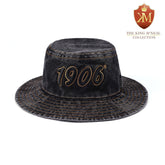 Alpha 1906 Black Denim Washed Bucket Hat